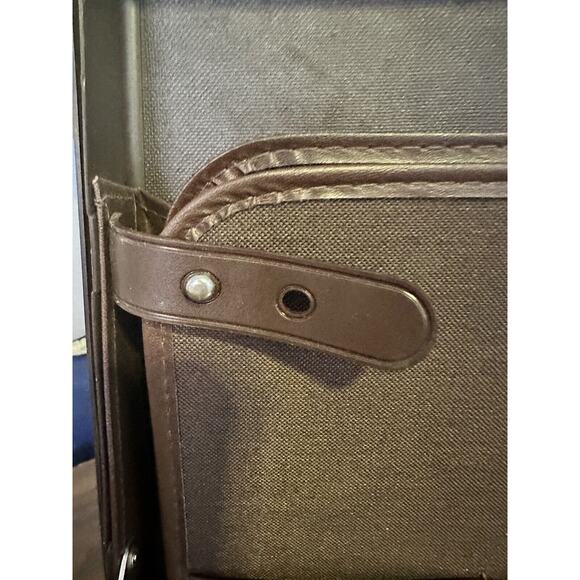 Vintage Samsonite SIGNAT Classic Brown Hard Shell Low Profile Brief Case w/ KEYS - Picture 16 of 16